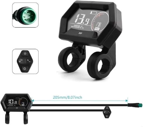 M9 دراجة كهربائية شاشة LCD متر 24V-72V E سكوتر لوحة مع UART للدراجات الكهربائية الجبلية الثلج LCD عداد السرعة عداد المسافات مقاوم للماء 5PIN استبدال الدراجة الكمبيوتر مؤشر ذكي in Kuwait