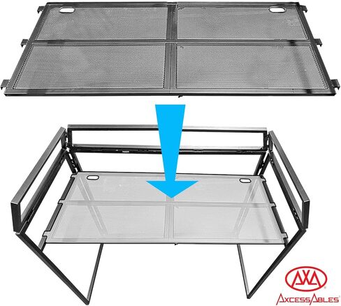 AxcessAbles DJ BOOTH XL 58" wide x 29" deep DJ Facade Table | Portable Extra Wide DJ Table Booth with Black and White Scrims, Carry Cases | Large DJ Controller Stand | Music Mixer Stand in Kuwait
