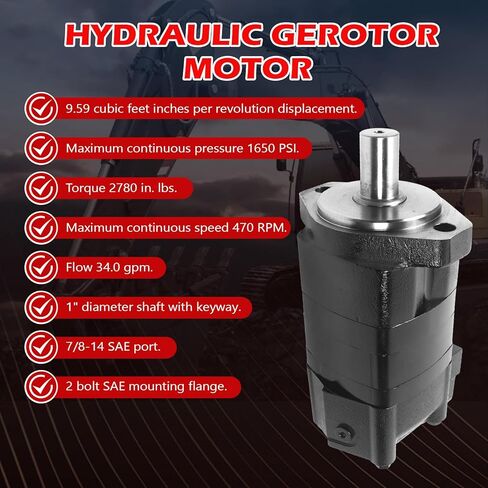 1pcs 104-1004-006 104-1004 Hydraulic Motor for Eaton Char-Lynn 2000 Series 9.59 Cubic inches/RPM Displacement. in Saudi Arabia