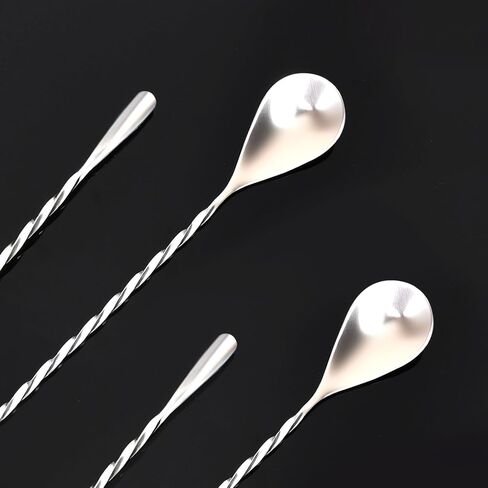 2 Pack Bar Spoon, Cocktail Mixing Spoon, Long Spoons for Stirring, 12 Inch Professional Spiral Stir Spoon for Bartenders, Home Bar Mixing Cocktail Making (304 Grade) in Kuwait