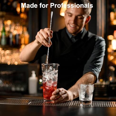 2 Pack Bar Spoon, Cocktail Mixing Spoon, Long Spoons for Stirring, 12 Inch Professional Spiral Stir Spoon for Bartenders, Home Bar Mixing Cocktail Making (304 Grade) in Kuwait