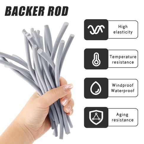 U0U 100Ft Backer Rod 1/8 Inch,EPDM Rubber Foam Backer Rod Caulk Saver for Gaps and Joint Concrete Filling,Gery Concrete Expansion Joint Filler in Kuwait