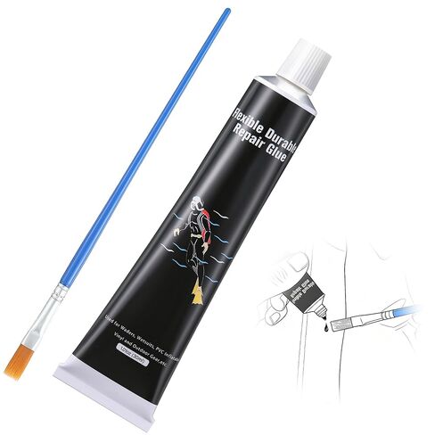 لاصق إصلاح مرن ومتين مع فرشاة، مجموعة غراء النيوبرين للأحذية المطاطية، الخواضون، ملابس السباحة القابلة للنفخ البلاستيكية ومعدات الهواء الطلق، مانع التسرب المرن المقاوم للماء، سريع الجفاف in Kuwait