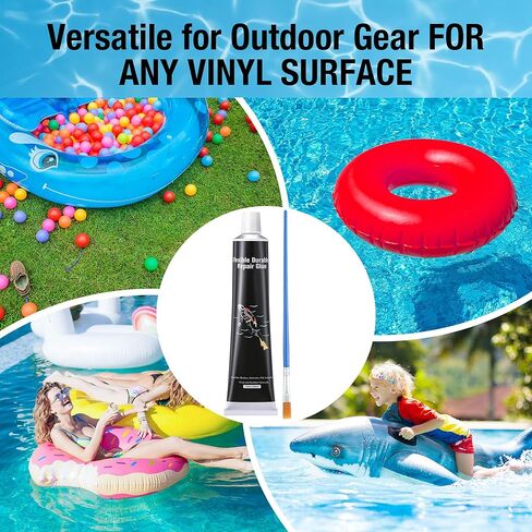 لاصق إصلاح مرن ومتين مع فرشاة، مجموعة غراء النيوبرين للأحذية المطاطية، الخواضون، ملابس السباحة القابلة للنفخ البلاستيكية ومعدات الهواء الطلق، مانع التسرب المرن المقاوم للماء، سريع الجفاف in Kuwait