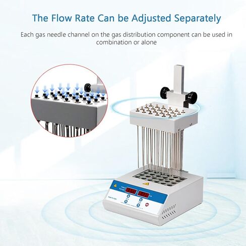 مبخر النيتروجين في المختبر، أداة تطهير النيتروجين، مكثف العينة المرئي، منفاخ الضغط العلمي، آلة نفخ النيتروجين 200 مم، 300 وات، لتركيز العينة in Kuwait