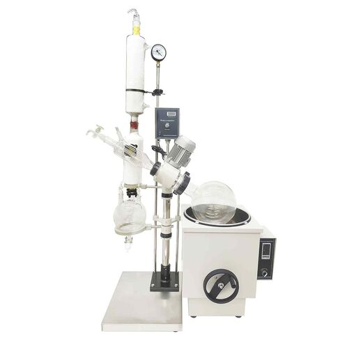 Rotary Evaporator 10L, Manual Lifting Lab Evaporator, 110V Rotavapor with Digital Display for Essential Oil Extraction, Solvent Recovery, Chemical Distillation Lab Equipment in Saudi Arabia