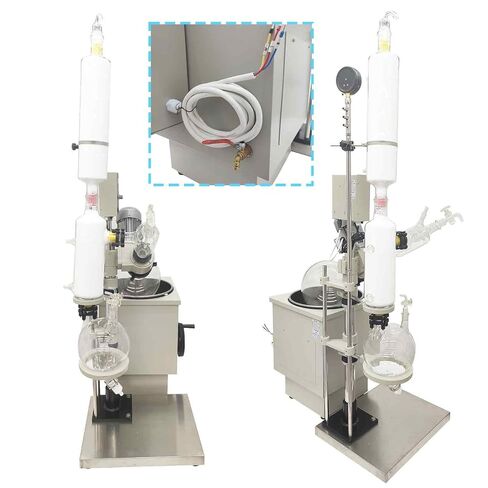 Rotary Evaporator 10L, Manual Lifting Lab Evaporator, 110V Rotavapor with Digital Display for Essential Oil Extraction, Solvent Recovery, Chemical Distillation Lab Equipment in Saudi Arabia