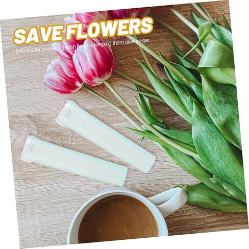 MERRYHAPY 20PCS Floral Water Tubes for Fresh Flower Arrangements 7.2x1.8cm Sky Blue Nutrition Culture Water Storage Test Tubes for Florist Supplies in Saudi Arabia