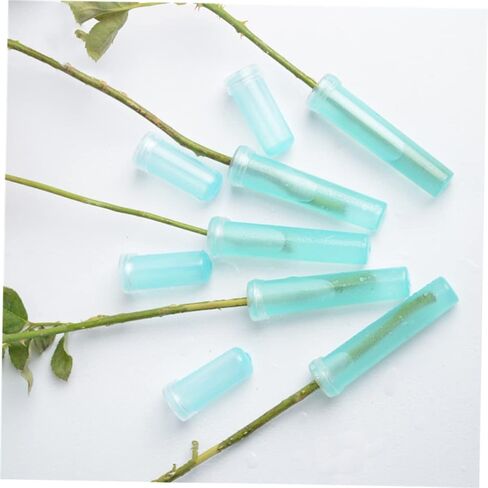 Kisangel 20PCS Floral Water Tubes Flowers Sky Blue Nutrition Culture Water Storage Test Vials for Flower Shop Supplies 4.1x1.8cm for Arrangements in Saudi Arabia