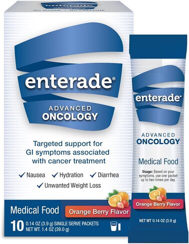 enterade® Advanced Oncology Powder Packets - Specially Formulated to Decrease GI Side Effects – Orange Berry, 10 Single-Serving Powder Packets in Saudi Arabia