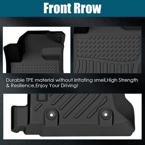 All Weather Floor Mats for 2015-2019 Subaru Legacy & Subaru Outback, 3D TPE Rubber Waterproof Front & 2nd Row Car Mats Full Set Liners Black (2015-2019 Legacy & Outback) in Saudi Arabia