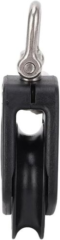 Nylon Marine Pulley Stainless Steel Swivel Single Bearing Block for Boats, Kayaks & Sailing Hardware (52x98mm, Black) Sailing Accessory‌ in Kuwait