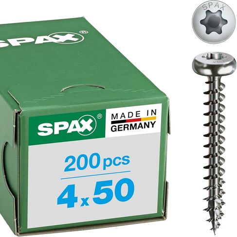 Spax T-Star Plus ، 4Cut Panhead-برغي عالمي ، ملولب بالكامل ، الفولاذ المقاوم للصدأ A2 ، 1.4567-0207000350203 ، 0207000300203 in Saudi Arabia