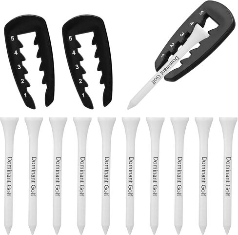 3 قطع أداة ارتفاع تي شيرت جولف قابلة للتعديل مع 20 تي شيرت جولف لضبط الارتفاع الدقيق للمساعدة في التدريب على أدوات الألومنيوم المتينة للحصول على لقطات متسقة ودقيقة in Kuwait