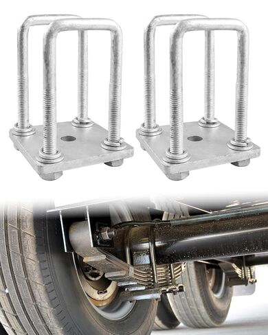 U Bolt Kit Fit for 2x2 Axle 4 3/4 Inch Long 2 Inch Wide Boat Trailer Axle Leaf Springs, Trailer Leaf Spring U Bolts with Nuts and Frame Plate in Saudi Arabia