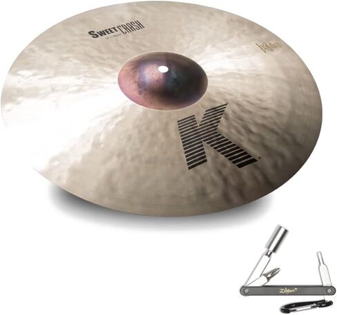Zildjian K0704 18-Inch K Dark/Mid Sound Sweet Crash Cymbal - Traditional Finish With ZKEY in Kuwait