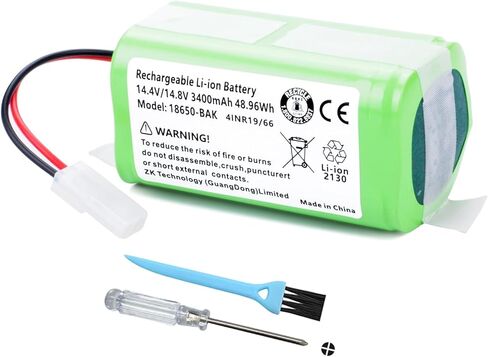 3400mAh Vacuum Cleaner Battery Replacement for Xiaomi MI G1 MI-G1, Mop Essential G1 MJSTG1, SKV4136GL, Panasonic MC-WRC53, for Phicomm X3, for PUPPYOO R30 R30 Pro R35, for Flyco FC9601 FC9602 Robotic in Saudi Arabia