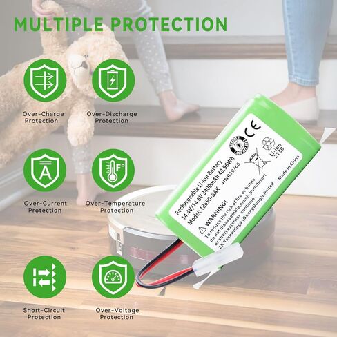 3400mAh Vacuum Cleaner Battery Replacement for Xiaomi MI G1 MI-G1, Mop Essential G1 MJSTG1, SKV4136GL, Panasonic MC-WRC53, for Phicomm X3, for PUPPYOO R30 R30 Pro R35, for Flyco FC9601 FC9602 Robotic in Saudi Arabia