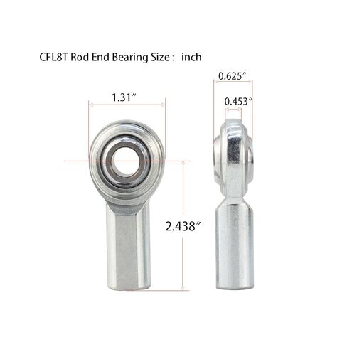 وصلات هيم تحمل نهاية القضيب CFL8، 1/2 بوصة × 1/2 بوصة-20 وصلة هيم أنثى لليد اليسرى مع صواميل مربى 2 قطعة in Kuwait