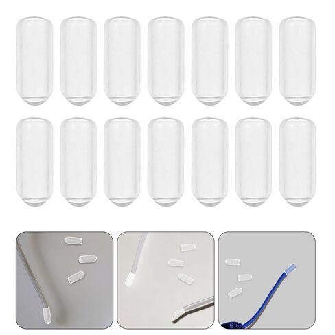 200Pcs Headband Round Rubber End Caps, Tube Bolt Cap Cover Screw Thread Protectors for Hair Hoop Diy Accessories, Clear, 0.59 * 0.23 * 0.23inch in Kuwait