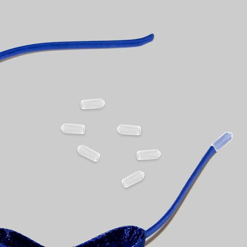 200Pcs Headband Round Rubber End Caps, Tube Bolt Cap Cover Screw Thread Protectors for Hair Hoop Diy Accessories, Clear, 0.59 * 0.23 * 0.23inch in Kuwait