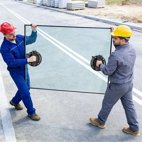 أكواب شفط كهربائية مقاس 8 بوصات للزجاج، أقصى حمولة 600 رطل، رافعة أكواب شفط للبلاط شديدة التحمل مع بطاريات 4 * 2400 مللي أمبير في الساعة، مضخة تشغيل تلقائية، شاشة عرض، لرفع الزجاج الكبير والبلاط والجرانيت والمعادن in Kuwait