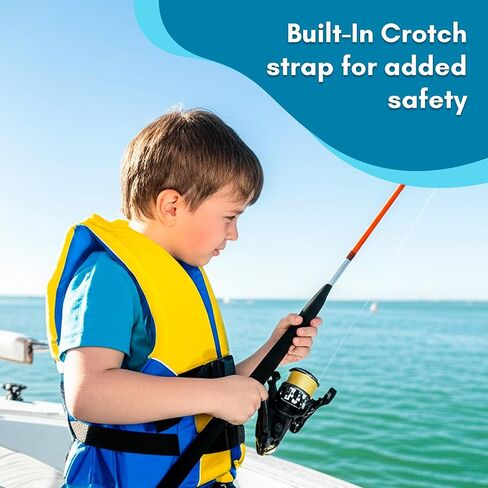 MW Watersports Youth Universal Life Vest, USCG Approved Type III Life Jacket for Kids, Great for Boating, Fishing, Tubing, & Other Water Sports. (Yellow, 50-90 lbs) in Kuwait