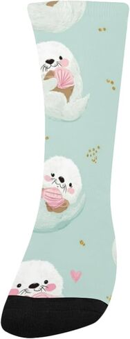 جوارب لطيفة للمشي لمسافات طويلة مطبوعة على شكل ثعالب الماء - جوارب شتوية حرارية سميكة دافئة للأطفال الصغار للأولاد والبنات للمدرسة، والارتداء اليومي والأنشطة الخارجية in Kuwait