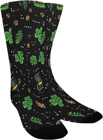 جوارب المشي لمسافات طويلة بنمط البرسيم الأخضر - جوارب شتوية سميكة دافئة للأولاد والبنات الصغار للمدرسة، والارتداء اليومي والأنشطة الخارجية in Kuwait