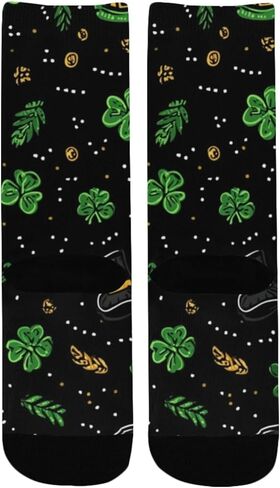 جوارب المشي لمسافات طويلة بنمط البرسيم الأخضر - جوارب شتوية سميكة دافئة للأولاد والبنات الصغار للمدرسة، والارتداء اليومي والأنشطة الخارجية in Kuwait