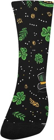 جوارب المشي لمسافات طويلة بنمط البرسيم الأخضر - جوارب شتوية سميكة دافئة للأولاد والبنات الصغار للمدرسة، والارتداء اليومي والأنشطة الخارجية in Kuwait