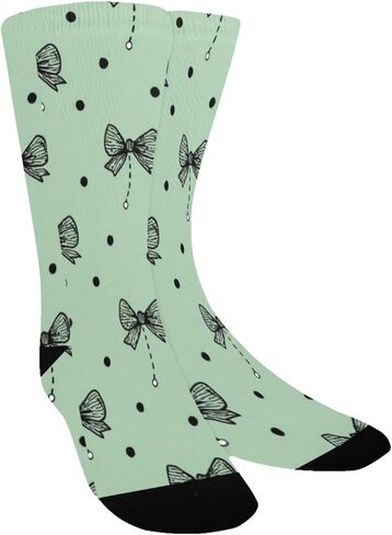 جوارب المشي لمسافات طويلة بفيونكة خضراء - جوارب شتوية حرارية سميكة دافئة للأولاد والبنات الصغار للمدرسة، والارتداء اليومي والأنشطة الخارجية in Kuwait