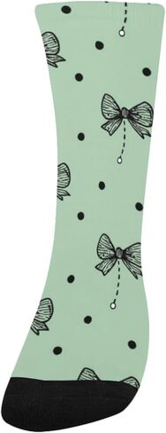 جوارب المشي لمسافات طويلة بفيونكة خضراء - جوارب شتوية حرارية سميكة دافئة للأولاد والبنات الصغار للمدرسة، والارتداء اليومي والأنشطة الخارجية in Kuwait