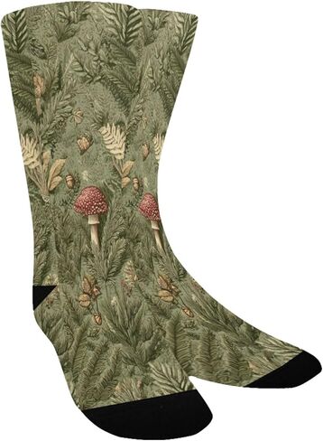 جوارب Woodland Mushrooms Green للمشي لمسافات طويلة - جوارب شتوية حرارية سميكة دافئة للأولاد والبنات للمدرسة، والارتداء اليومي والأنشطة الخارجية in Kuwait