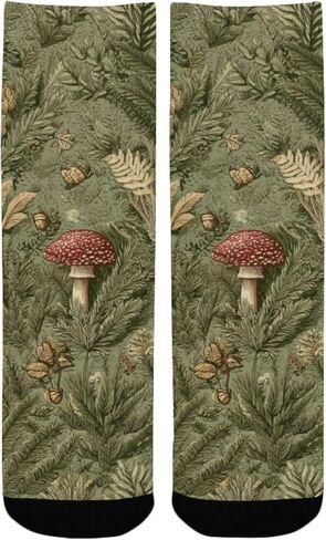 جوارب Woodland Mushrooms Green للمشي لمسافات طويلة - جوارب شتوية حرارية سميكة دافئة للأولاد والبنات للمدرسة، والارتداء اليومي والأنشطة الخارجية in Kuwait