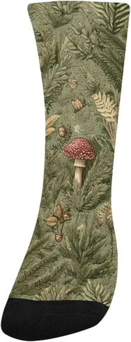 جوارب Woodland Mushrooms Green للمشي لمسافات طويلة - جوارب شتوية حرارية سميكة دافئة للأولاد والبنات للمدرسة، والارتداء اليومي والأنشطة الخارجية in Kuwait