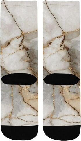 جوارب المشي لمسافات طويلة بطبعة رخامية ذهبية - جوارب شتوية حرارية سميكة دافئة للأطفال الصغار للأولاد والبنات للمدرسة، والارتداء اليومي والأنشطة الخارجية in Kuwait