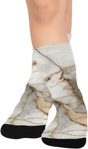 جوارب المشي لمسافات طويلة بطبعة رخامية ذهبية - جوارب شتوية حرارية سميكة دافئة للأطفال الصغار للأولاد والبنات للمدرسة، والارتداء اليومي والأنشطة الخارجية in Kuwait