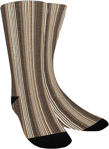 جوارب للمشي لمسافات طويلة بخطوط محايدة دافئة باللون البني - جوارب شتوية حرارية سميكة دافئة للأولاد والبنات الصغار للمدرسة، والارتداء اليومي والأنشطة الخارجية in Kuwait