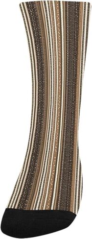 جوارب للمشي لمسافات طويلة بخطوط محايدة دافئة باللون البني - جوارب شتوية حرارية سميكة دافئة للأولاد والبنات الصغار للمدرسة، والارتداء اليومي والأنشطة الخارجية in Kuwait