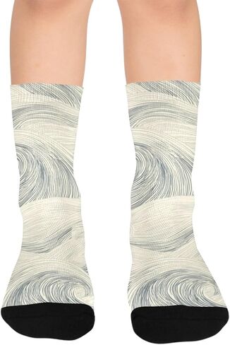 جوارب أحادية اللون للتنزه سيرًا على الأقدام - جوارب شتوية حرارية سميكة دافئة للأولاد والبنات الصغار للمدرسة، والارتداء اليومي والأنشطة الخارجية in Kuwait