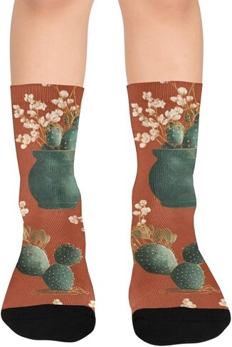 جوارب المشي لمسافات طويلة في حديقة صبار الصحراء - جوارب شتوية حرارية سميكة دافئة للأولاد والبنات الصغار للمدرسة، والارتداء اليومي والأنشطة الخارجية in Kuwait