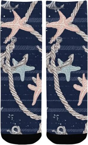 جوارب المشي لمسافات طويلة بطبعة زهور ساحلية - جوارب شتوية حرارية سميكة دافئة للأطفال الصغار للأولاد والبنات للمدرسة، والارتداء اليومي والأنشطة الخارجية in Kuwait