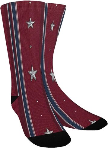 جوارب فيستيف ستارز مخططة باللون الأحمر للمشي لمسافات طويلة - جوارب شتوية حرارية سميكة دافئة للأولاد والبنات للمدرسة، والارتداء اليومي والأنشطة الخارجية in Kuwait