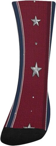 جوارب فيستيف ستارز مخططة باللون الأحمر للمشي لمسافات طويلة - جوارب شتوية حرارية سميكة دافئة للأولاد والبنات للمدرسة، والارتداء اليومي والأنشطة الخارجية in Kuwait
