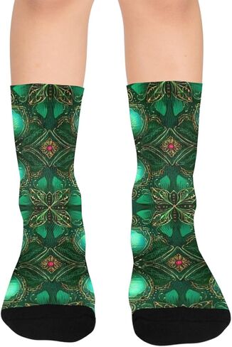 جوارب ريجال الذهبية الخضراء للتنزه سيرًا على الأقدام - جوارب شتوية حرارية سميكة دافئة للأولاد والبنات الصغار للمدرسة، والارتداء اليومي والأنشطة الخارجية in Kuwait