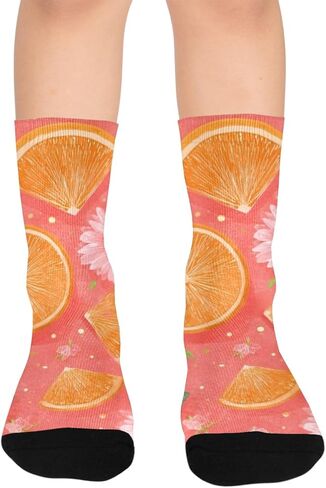 جوارب Citrus Blooms Fruit للتنزه سيرًا على الأقدام - جوارب شتوية حرارية سميكة دافئة للأولاد والبنات للمدرسة، والارتداء اليومي والأنشطة الخارجية in Kuwait