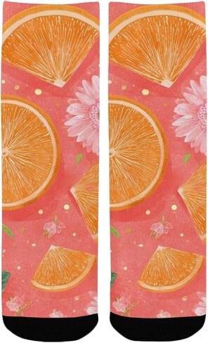 جوارب Citrus Blooms Fruit للتنزه سيرًا على الأقدام - جوارب شتوية حرارية سميكة دافئة للأولاد والبنات للمدرسة، والارتداء اليومي والأنشطة الخارجية in Kuwait