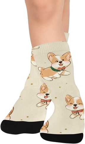 جوارب كورجي براون للتنزه سيرًا على الأقدام - جوارب شتوية حرارية سميكة دافئة للأولاد والبنات الصغار للمدرسة، والارتداء اليومي والأنشطة الخارجية in Kuwait