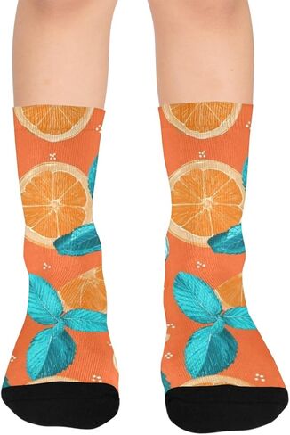 جوارب المشي لمسافات طويلة بالحمضيات والنعناع - جوارب شتوية حرارية سميكة دافئة للأولاد والبنات الصغار للمدرسة، والارتداء اليومي والأنشطة الخارجية in Kuwait